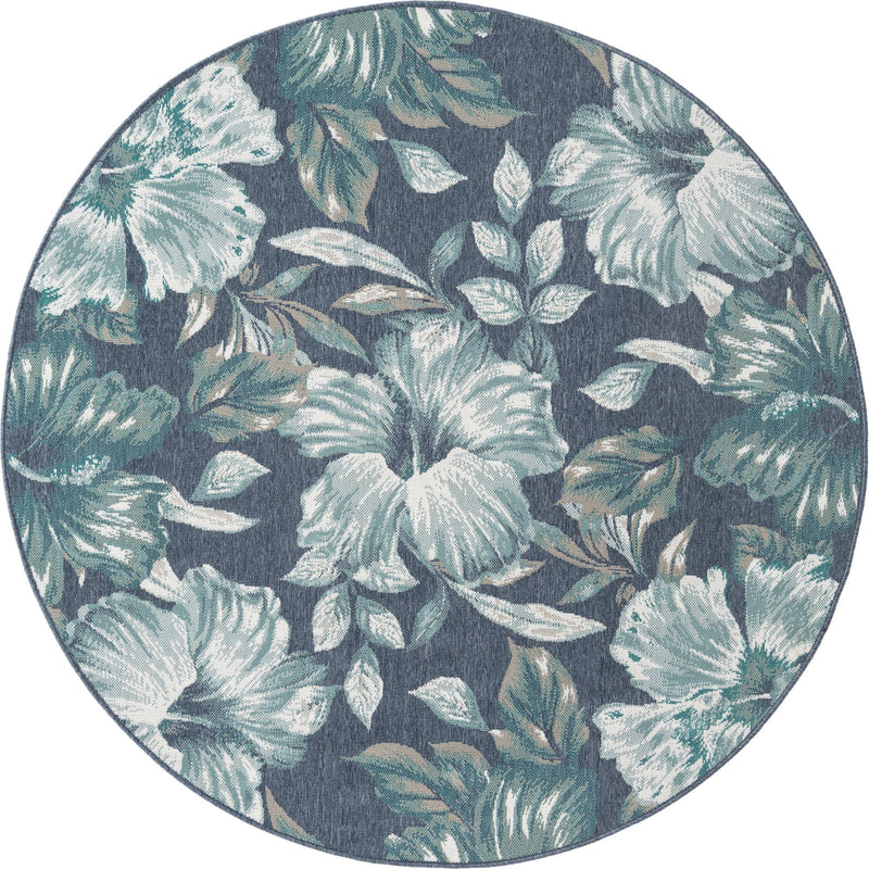 Seaside Haven Rugs Collection Area Rug -  Nautical Round Blue  lifestyle 31
