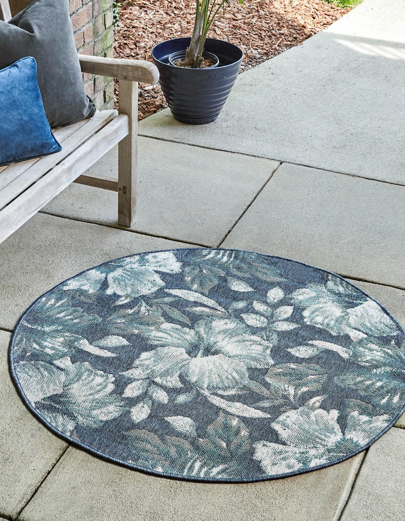 Seaside Haven Rugs Collection Area Rug -  Nautical Round Blue  lifestyle 37