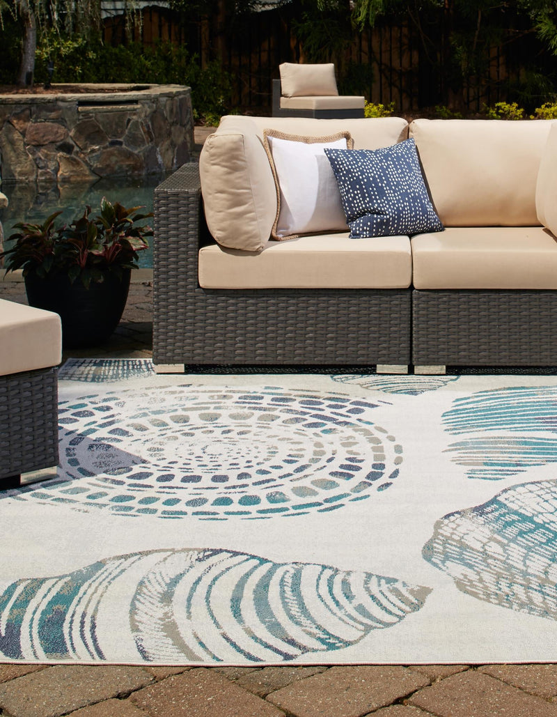 Seaside Haven Rugs Collection Area Rug -  Saltwater Square Ivory  lifestyle 83