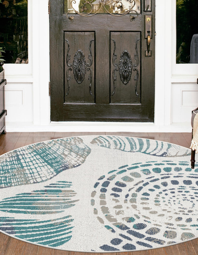 Seaside Haven Rugs Collection Area Rug -  Saltwater Round Ivory  lifestyle 81