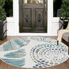 Seaside Haven Rugs Collection Area Rug -  Saltwater Round Ivory  lifestyle 171