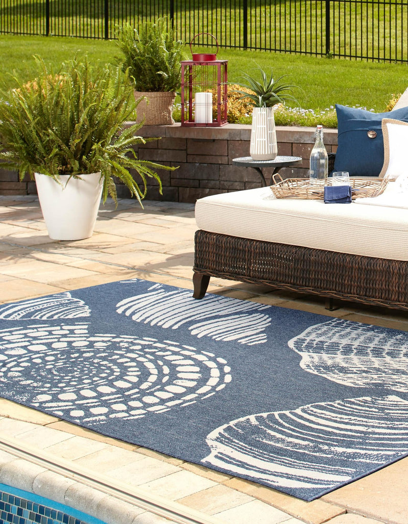 Seaside Haven Rugs Collection Area Rug -  Saltwater Rectangle Navy Blue  lifestyle 11