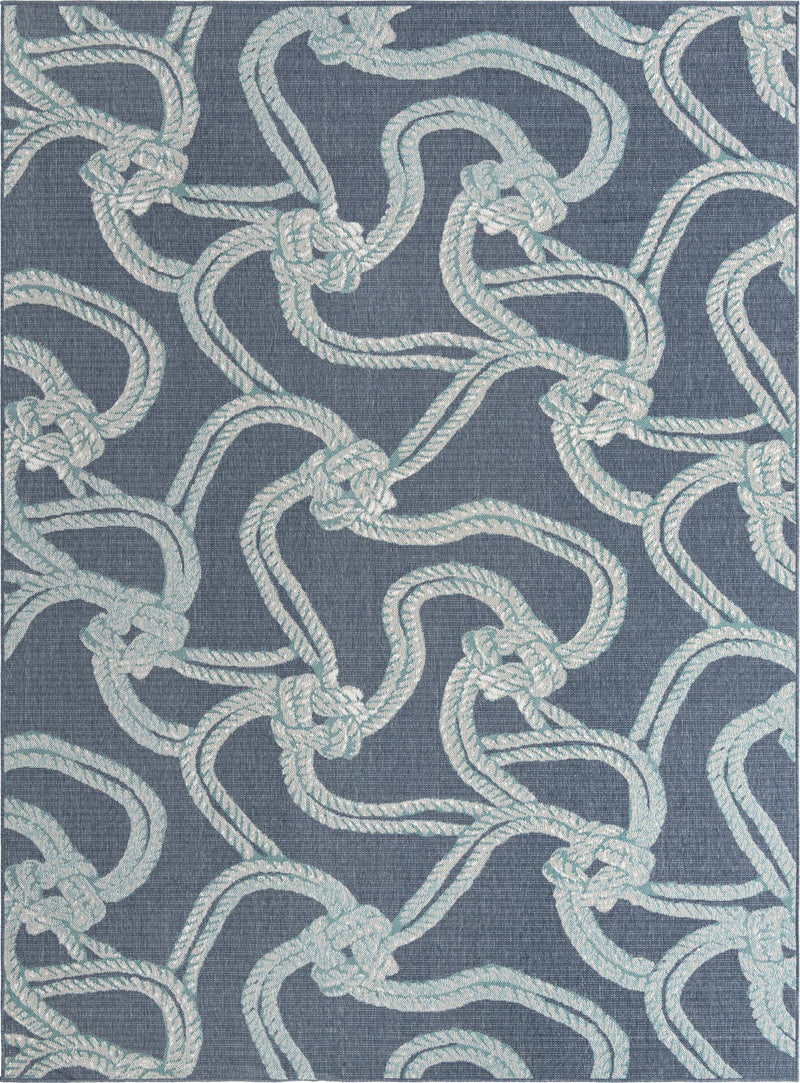 Seaside Haven Rugs Collection Area Rug -  Boardwalk Rectangle Navy Blue  lifestyle 2