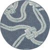 Seaside Haven Rugs Collection Area Rug -  Boardwalk Round Navy Blue  lifestyle 30