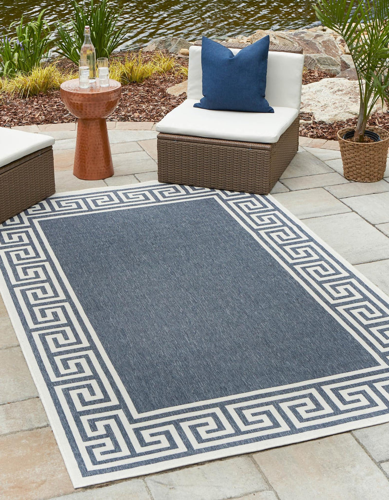Seaside Haven Rugs Collection Area Rug -  Marina Rectangle Navy Blue  lifestyle 8