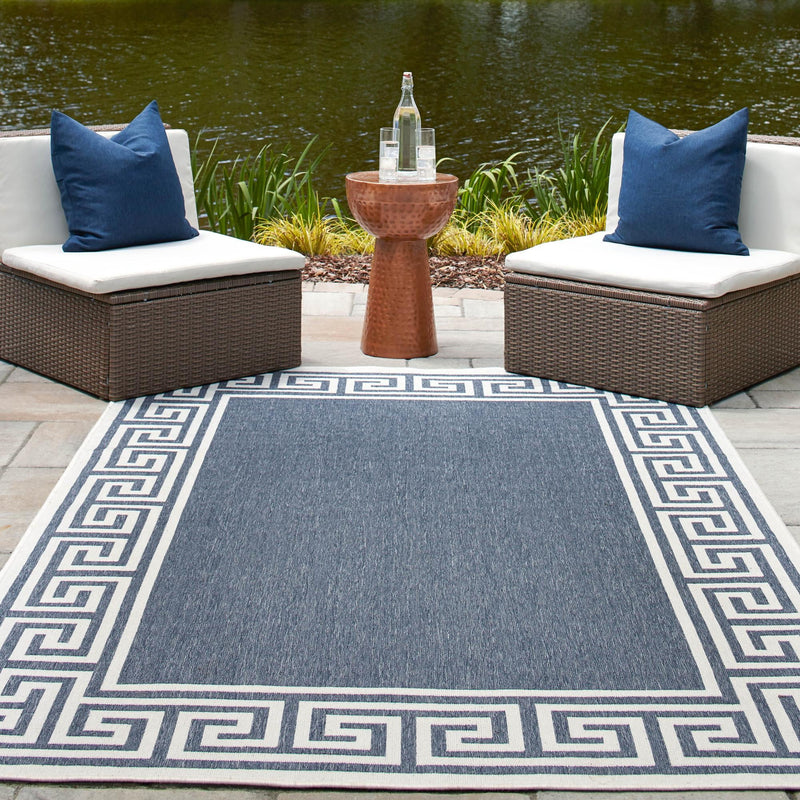 Seaside Haven Rugs Collection Area Rug -  Marina Rectangle Navy Blue  lifestyle 56