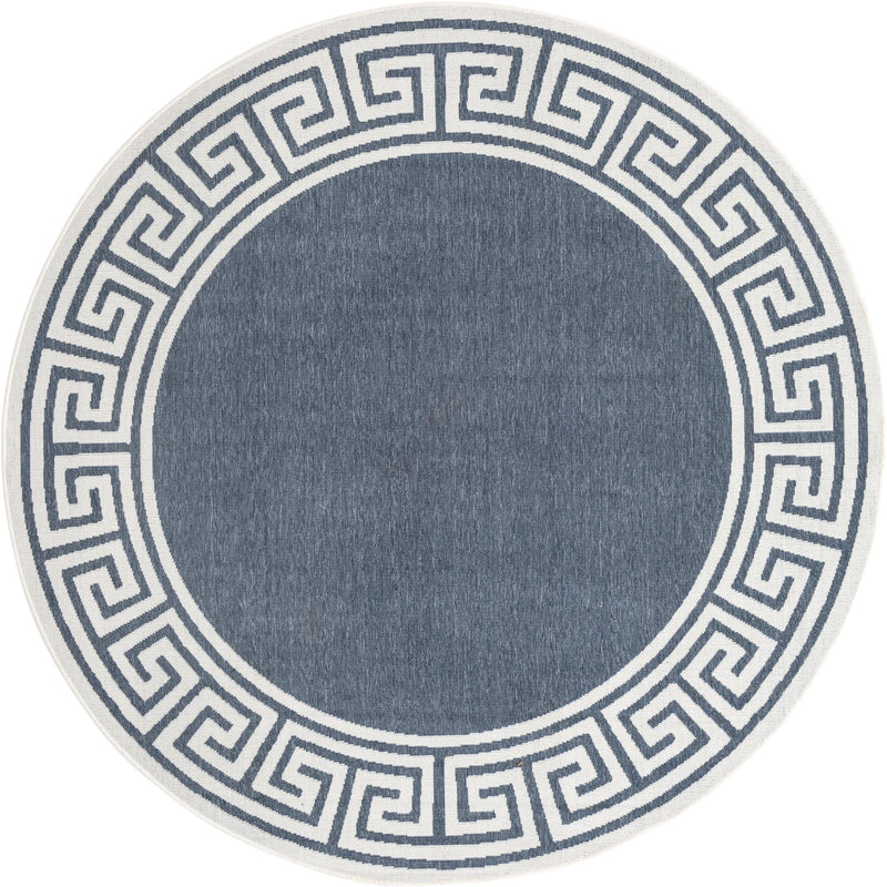 Seaside Haven Rugs Collection Area Rug -  Marina Round Navy Blue  lifestyle 73