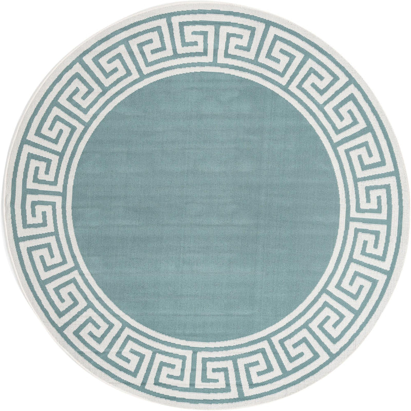 Seaside Haven Rugs Collection Area Rug -  Marina Round Aqua  lifestyle 80
