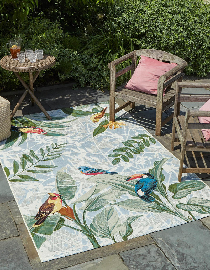Garden Terrace Escape Collection Area Rug -  Tropic Rectangle Multi  lifestyle 2