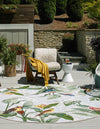 Garden Terrace Escape Collection Area Rug -  Tropic Round Multi  lifestyle 22