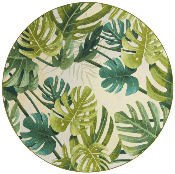 Garden Terrace Escape Collection Area Rug -  Ivy Round Green  lifestyle 17