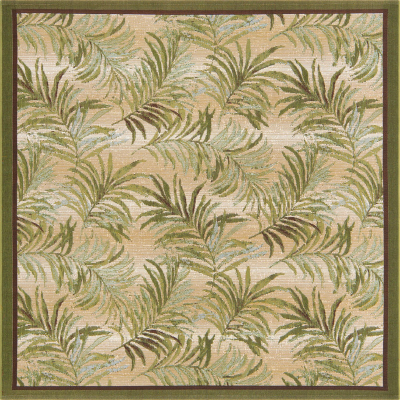 Garden Terrace Escape Collection Area Rug -  Verdant Square Green  lifestyle 11
