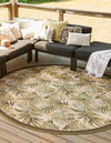 Garden Terrace Escape Collection Area Rug -  Verdant Round Green  lifestyle 15