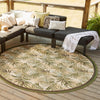 Garden Terrace Escape Collection Area Rug -  Verdant Round Green  lifestyle 36