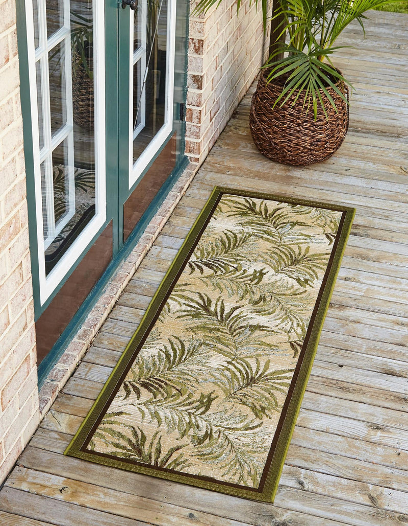 Garden Terrace Escape Collection Area Rug -  Verdant Runner Green  lifestyle 16