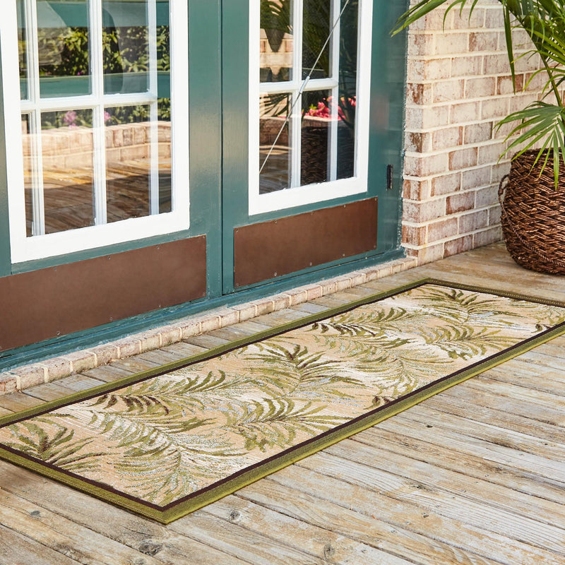 Garden Terrace Escape Collection Area Rug -  Verdant Runner Green  lifestyle 40