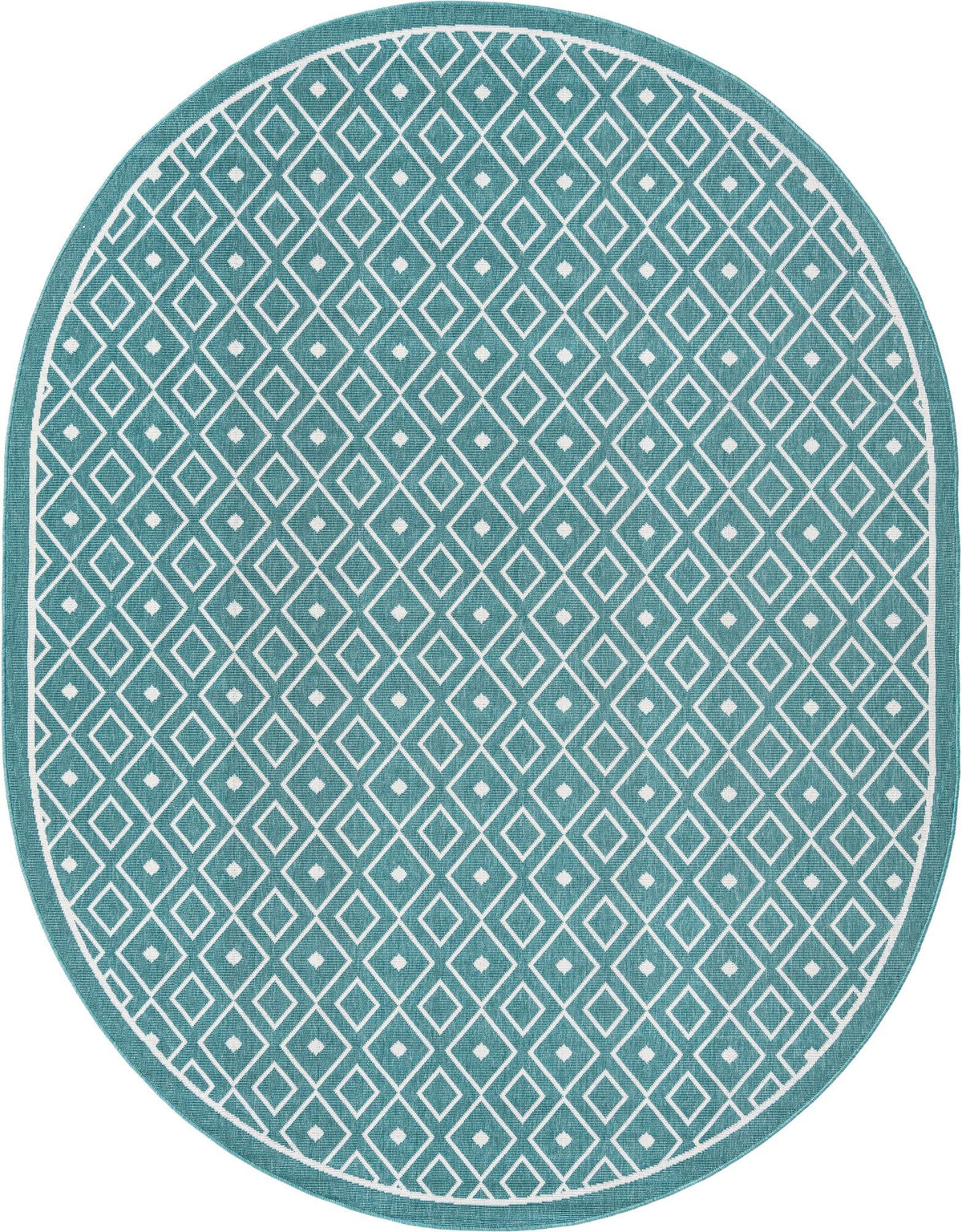 Savannah Pergola Collection Area Rug - Grove Oval Teal  lifestyle 48