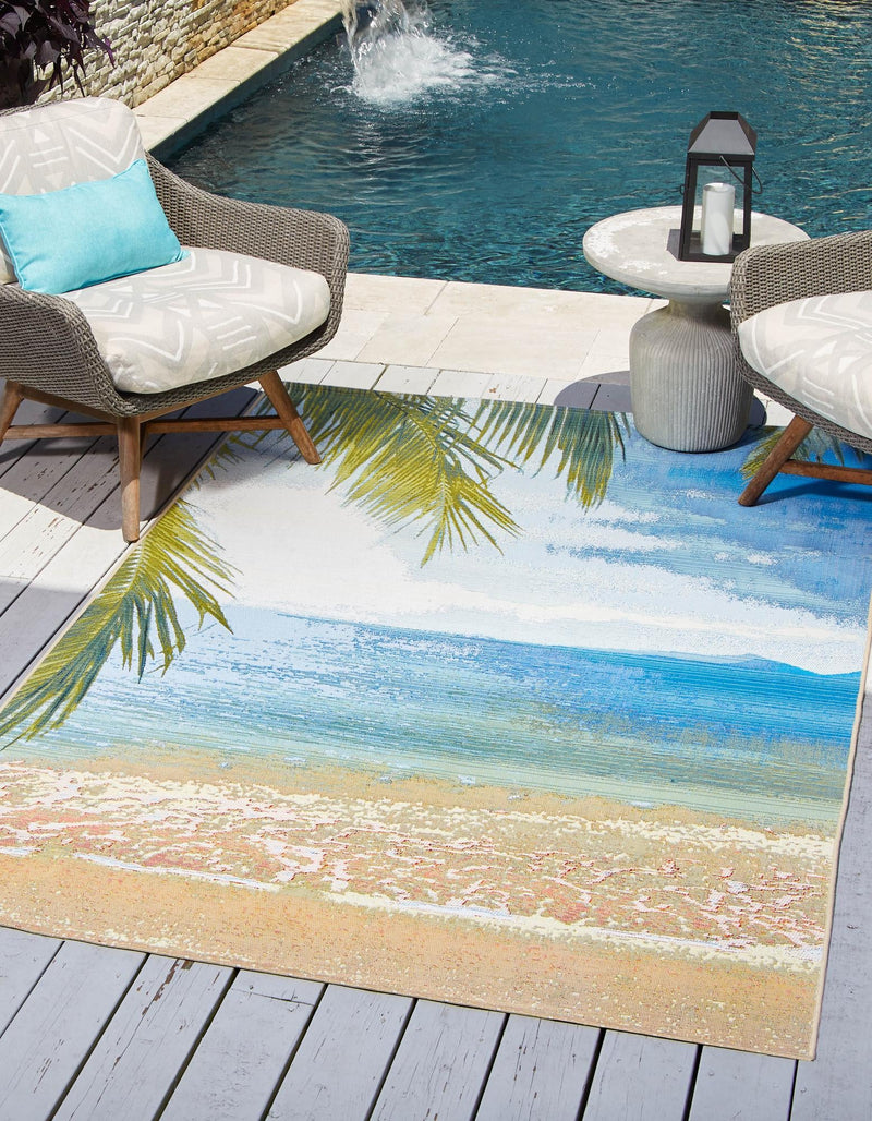 Seaside Haven Rugs Collection Area Rug -  Tides Rectangle Multi  lifestyle 2