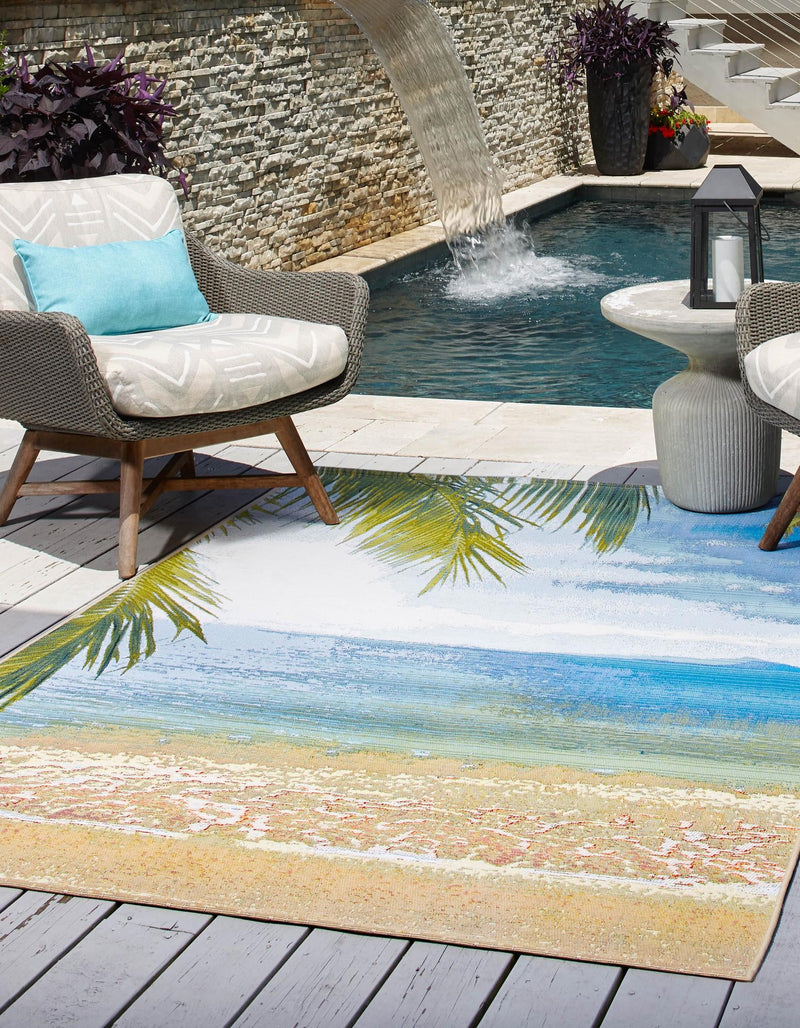 Seaside Haven Rugs Collection Area Rug -  Tides Rectangle Multi  lifestyle 3