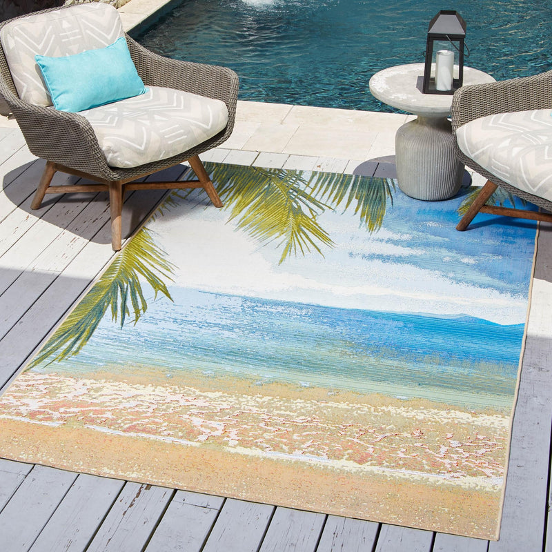 Seaside Haven Rugs Collection Area Rug -  Tides Rectangle Multi  lifestyle 9