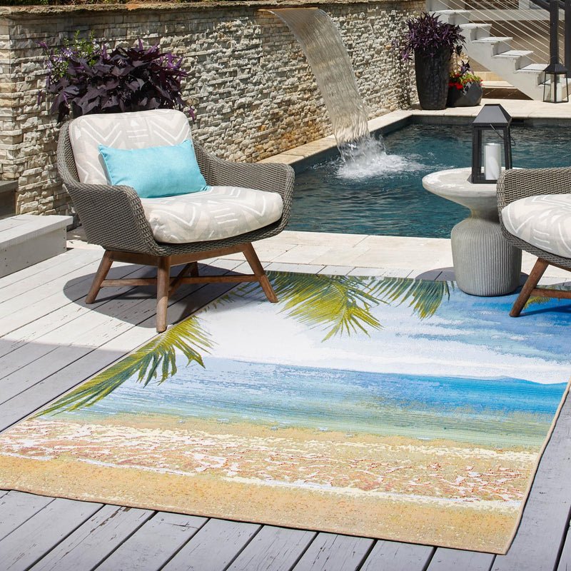 Seaside Haven Rugs Collection Area Rug -  Tides Rectangle Multi  lifestyle 10