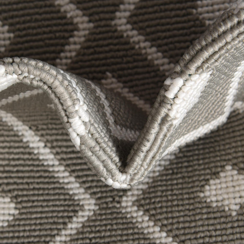 Seaside Lattice Collection Area Rug - Brighton Rectangle Gray  lifestyle 66