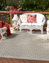 Seaside Lattice Collection Area Rug - Brighton Square Gray  lifestyle 78