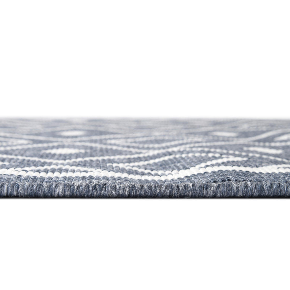 Seaside Lattice Collection Area Rug - Brighton Rectangle Navy Blue  lifestyle 54