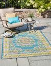 Patio Elegance Collection Area Rug -  Retreat Rectangle Blue  lifestyle 2