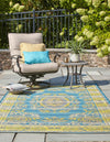 Patio Elegance Collection Area Rug -  Retreat Rectangle Blue  lifestyle 3