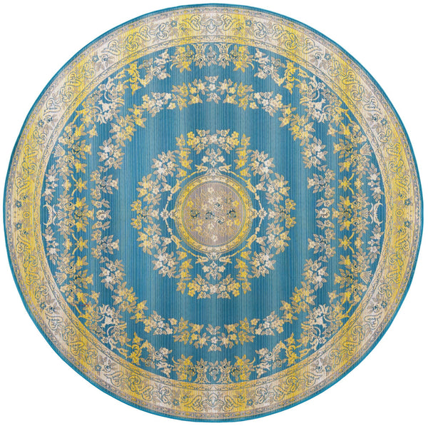 Patio Elegance Collection Area Rug -  Retreat Round Blue  lifestyle 10