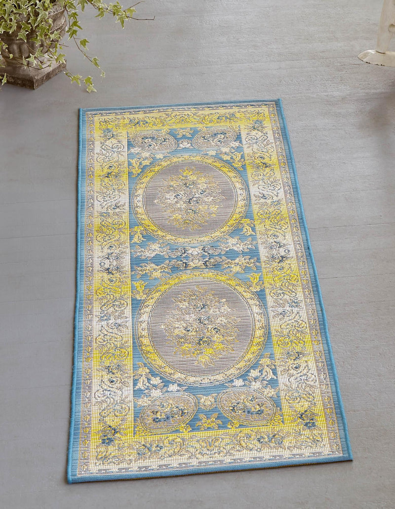 Patio Elegance Collection Area Rug -  Retreat Runner Blue  lifestyle 14