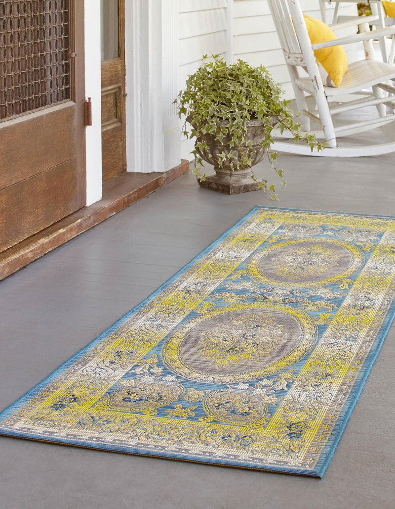 Patio Elegance Collection Area Rug -  Retreat Runner Blue  lifestyle 17