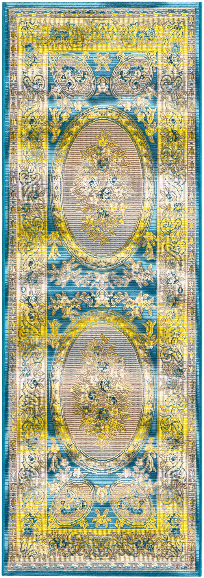 Patio Elegance Collection Area Rug -  Retreat Runner Blue  lifestyle 11