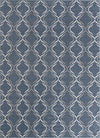 Seaside Lattice Collection Area Rug -  Hastings Rectangle Navy Blue Main