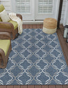 Seaside Lattice Collection Area Rug -  Hastings Rectangle Navy Blue  lifestyle 20