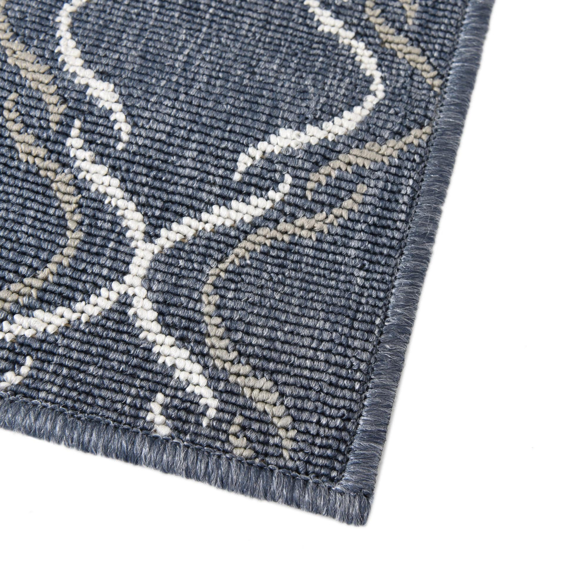 Seaside Lattice Collection Area Rug -  Hastings Rectangle Navy Blue  lifestyle 36