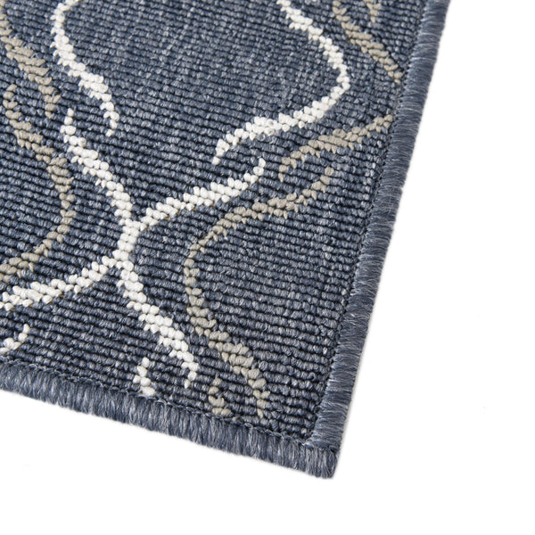 Seaside Lattice Collection Area Rug -  Hastings Rectangle Navy Blue  lifestyle 36
