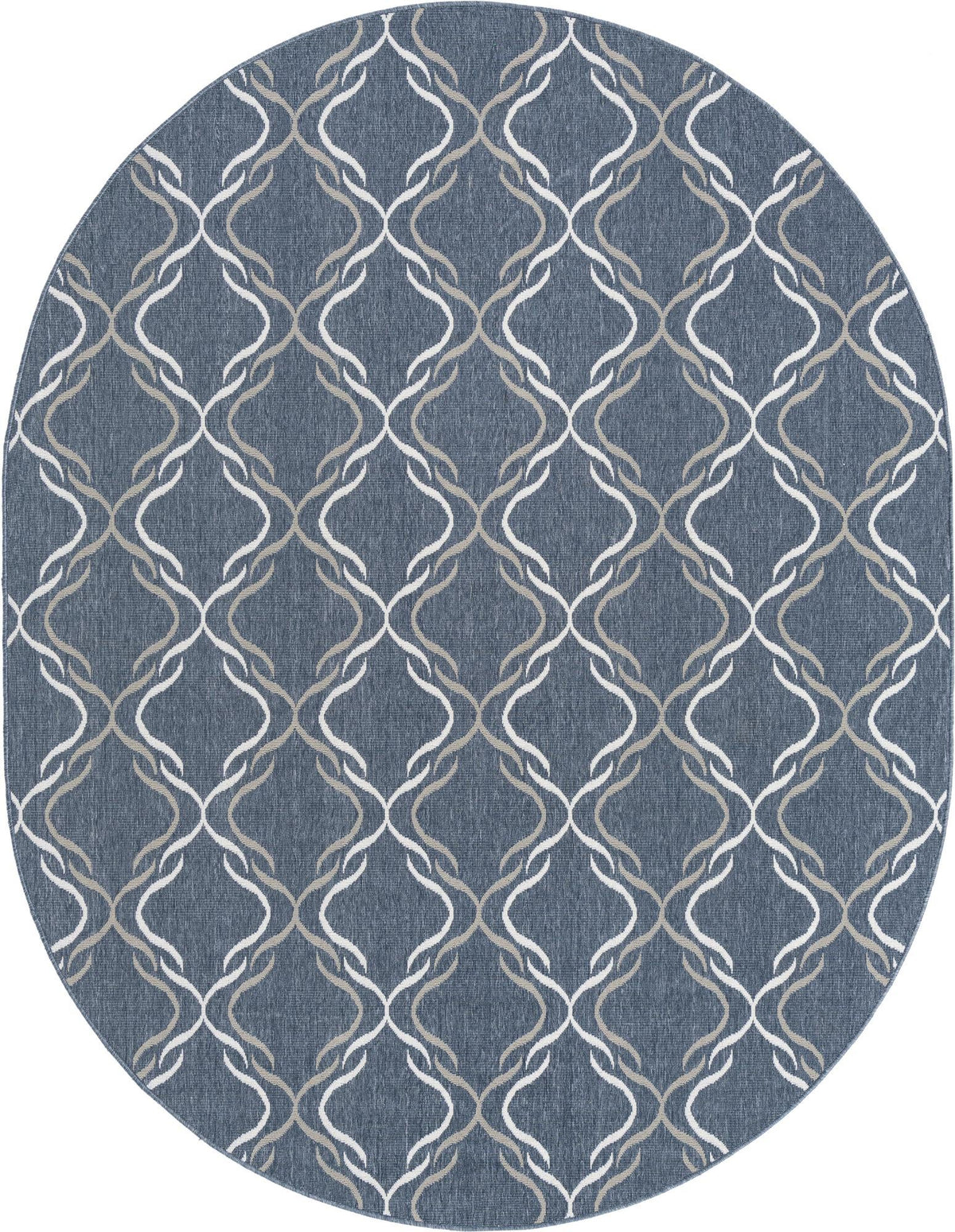 Savannah Pergola Collection Area Rug -  Meadow Oval Navy Blue  lifestyle 21