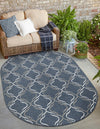 Seaside Lattice Collection Area Rug -  Hastings Oval Navy Blue  lifestyle 117