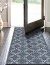 Seaside Lattice Collection Area Rug -  Hastings Runner Navy Blue  lifestyle 87