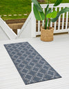Seaside Lattice Collection Area Rug -  Hastings Runner Navy Blue  lifestyle 114