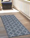 Seaside Lattice Collection Area Rug -  Hastings Runner Navy Blue  lifestyle 132
