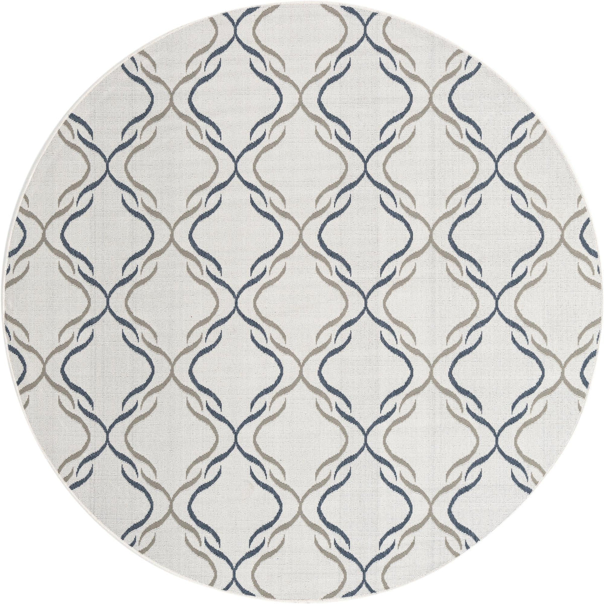 Savannah Pergola Collection Area Rug -  Meadow Round Ivory  lifestyle 24