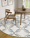 Seaside Lattice Collection Area Rug -  Hastings Round Ivory  lifestyle 78