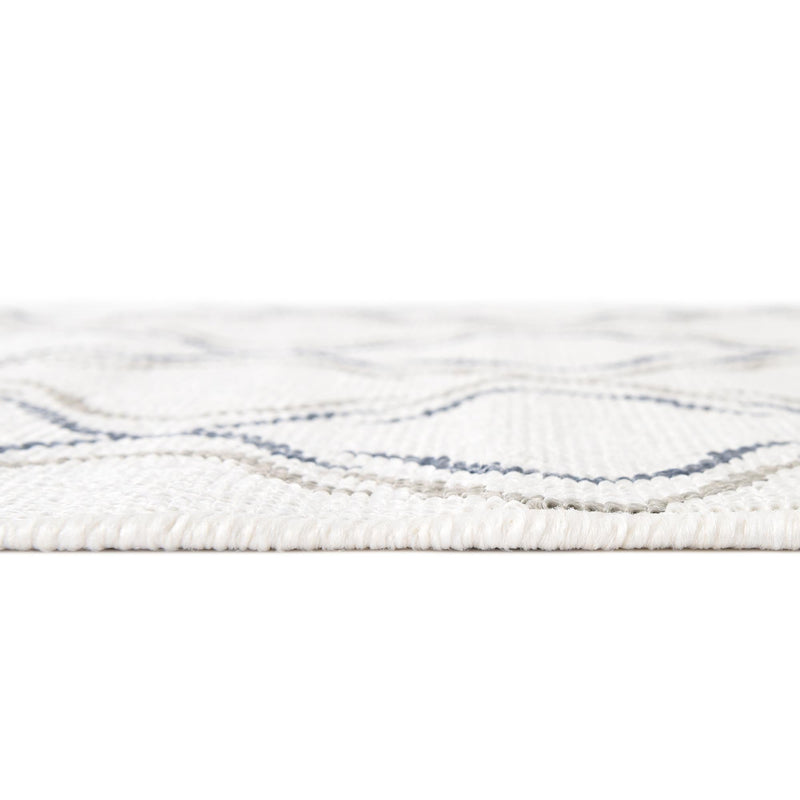 Seaside Lattice Collection Area Rug -  Hastings Round Ivory  lifestyle 132