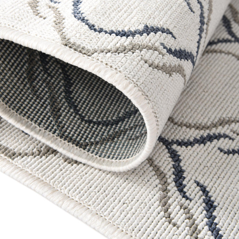 Seaside Lattice Collection Area Rug -  Hastings Round Ivory  lifestyle 134