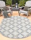 Seaside Lattice Collection Area Rug -  Hastings Oval Ivory  lifestyle 71
