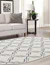 Seaside Lattice Collection Area Rug -  Hastings Oval Ivory  lifestyle 127