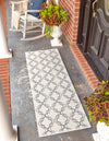 Seaside Lattice Collection Area Rug -  Hastings Runner Ivory  lifestyle 52